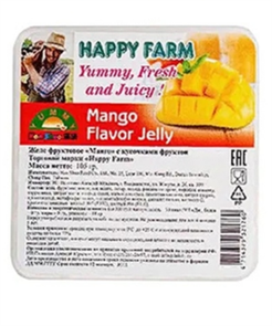 HAPPY FARM Желе фруктовое Манго с кусочками фруктов и конняку 105 гр