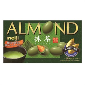 Meiji миндаль в шоколаде с зеленым чаем матча 79 гр
