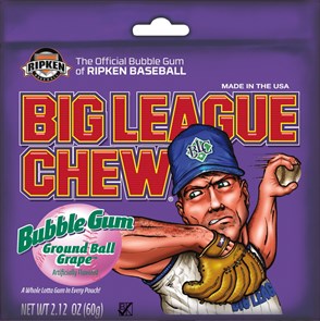 Big League Chew Grape Gum жевательная резинка 60 гр