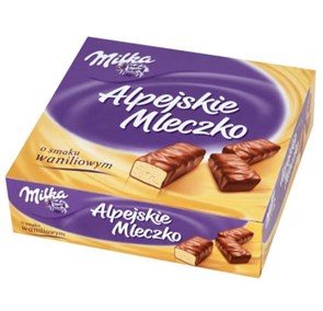 Milka Alpeiskoe Mleczko waniliowym конфеты милка 330 гр.