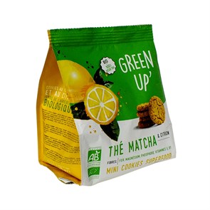 Green Up Мини печенье сдобное органическое с матчей и ломоном 120 гр