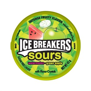 Ice Breakers леденцы со вкусом арбуза и зеленого яблока 42 гр