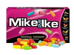 Mike and ike tropical typhoon жевательная конфета тропик ассорти 80 гр.