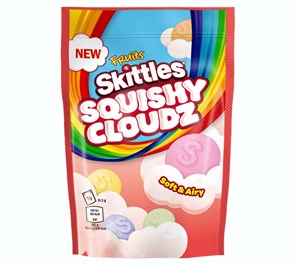 Skittles Squishy Cloud Pouch Fruits жевательные конфеты 70 гр