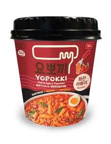 Yopokki Hot&Spicy Cup Rapokki рапокки остро-пряные рамен с рисовыми палочками 145 гр