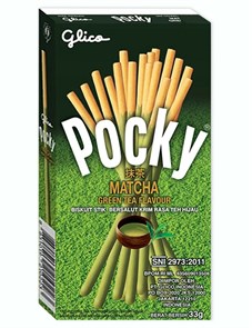 Glico Pocky Green Tea Matcha палочки печенье с зеленым чаем матча 33 гр
