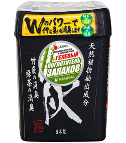 Nagara поглотитель запаха гелевый с бамбуковым углем и зеленым чаем 320 гр