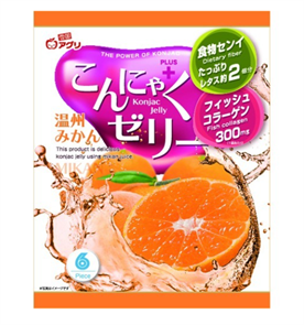 Yukiguni конняку желе с натуральным соком мандарин + коллаген 96 гр