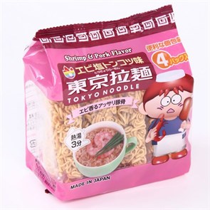TokyoNoodle лапша рамен мини креветка на свином бульоне по-токийски 4шт по 30 гр
