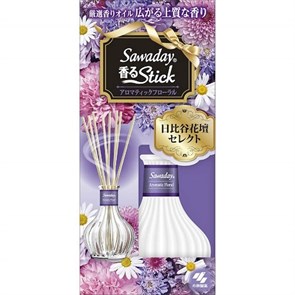 KOBAYASHI Sawaday Stick Parfum Aromatic Floral Натурал аромадиффузор для дома флакон 70 мл 8 палочек