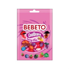 Bebeto Cool Beans Berry Mix Мармелад со вкусом клубники, малины, ежевики и черной смородины 60гр