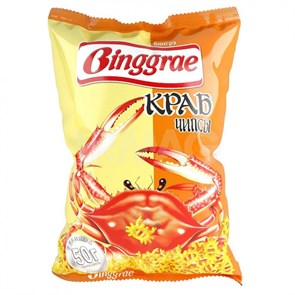 Binggrae чипсы со вкусом краба 50 гр