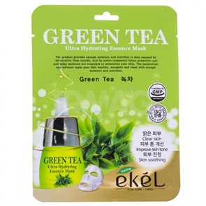 Ekēl UH Essence Mask Green Tea Маска тканевая для лица с экстрактом зеленого чая, пакет 25мл