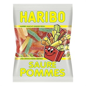 Haribo Sauer Pommes мармелад жев картошка фри кислая 100 гр