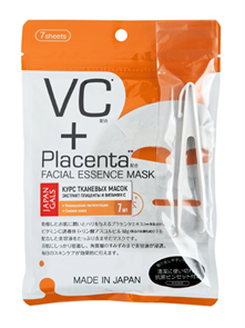 Japan Gals Placenta + Маска с плацентой и витамином C 7 шт