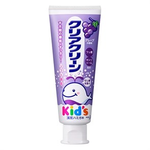 Kao Clear Clean Детская зубная паста с мягкими микрогранулами виноград 70гр