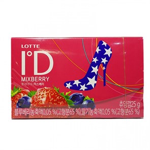 Lotte ID Mixberry жевательная резинка со вкусом ягодный микс 25 гр