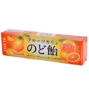 Lotte леденцы со вкусом айвы, лимона и апельсина 10 шт 59,4 гр