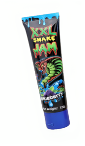 Snake Jam XXL жидкая конфета-гель змея (синий) 120 гр