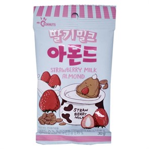 Strawberry Milk миндаль со вкусом клубничного молока 30 гр