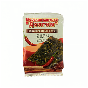 Долгим чипсы-нори Сладко-Острый вкус Морская капуста 5г*12шт 1/60 Корея