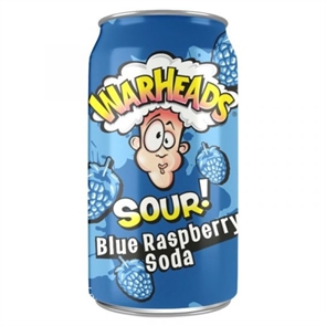 WarHeads Sour Blue Raspberry Soda газированный напиток 355 мл