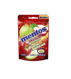 Mentos DUO конфеты жев зеленое яблоко 45 гр 116394