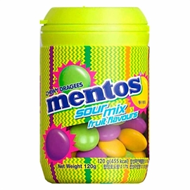 {{photo.Alt || photo.Description || 'Mentos Sour Mix Bottle Жев. конфеты Кислая смесь 120г'}}