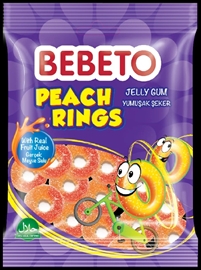 Bebeto Peach Rings Мармелад со вкусом персика 70гр 658412