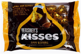 Hershey's Kisses Almonds шоколадные конфеты с миндалем треугольник 146 гр 707682