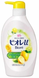 Kao Biore U Fresh Citrus Мыло жидкое для тела бодрящий аромат цитрусовых 480мл 336408