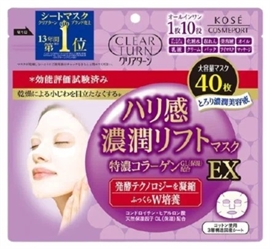 KOSE Clear Turn Firmness Rich Lift Mask EX Тканевая маска для лица 40 шт 395044