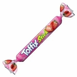 Toffix Stick Strawberry - Конфеты жеват палочки Клубника 70г 609020