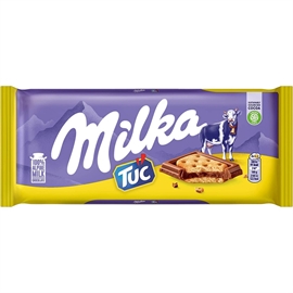 {{photo.Alt || photo.Description || 'Milka Tuc, плитка альпийского молочного шоколада Milka с печеньем Tuc, 87 гр'}}