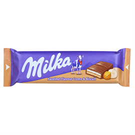 {{photo.Alt || photo.Description || 'Milka Батончик шоколадный Hazelnut creme &amp; biscuit 46г'}}