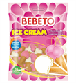 Bebeto Ice Cream Мармелад со вкусом клубники, сливок, малины и вафли 70гр - фото 44401