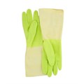 MJ TWOTONE L Перчатки латексные хозяйственные двухцветные размер L  33см*21,5см цвет зеленый/белый - фото 45482